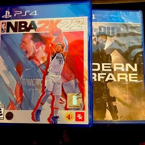 NBA 2k22 Luka edition and Call of Duty Modern Warfare full game on ps4 and ps5